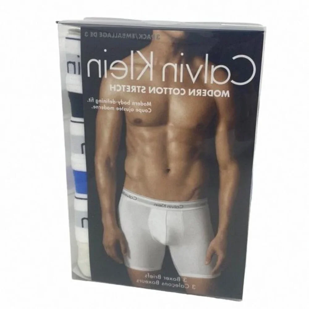 Calvin Klein Underwear Cotton Stretch Boxer Brief 3Pack NB2381932 Size Men Black